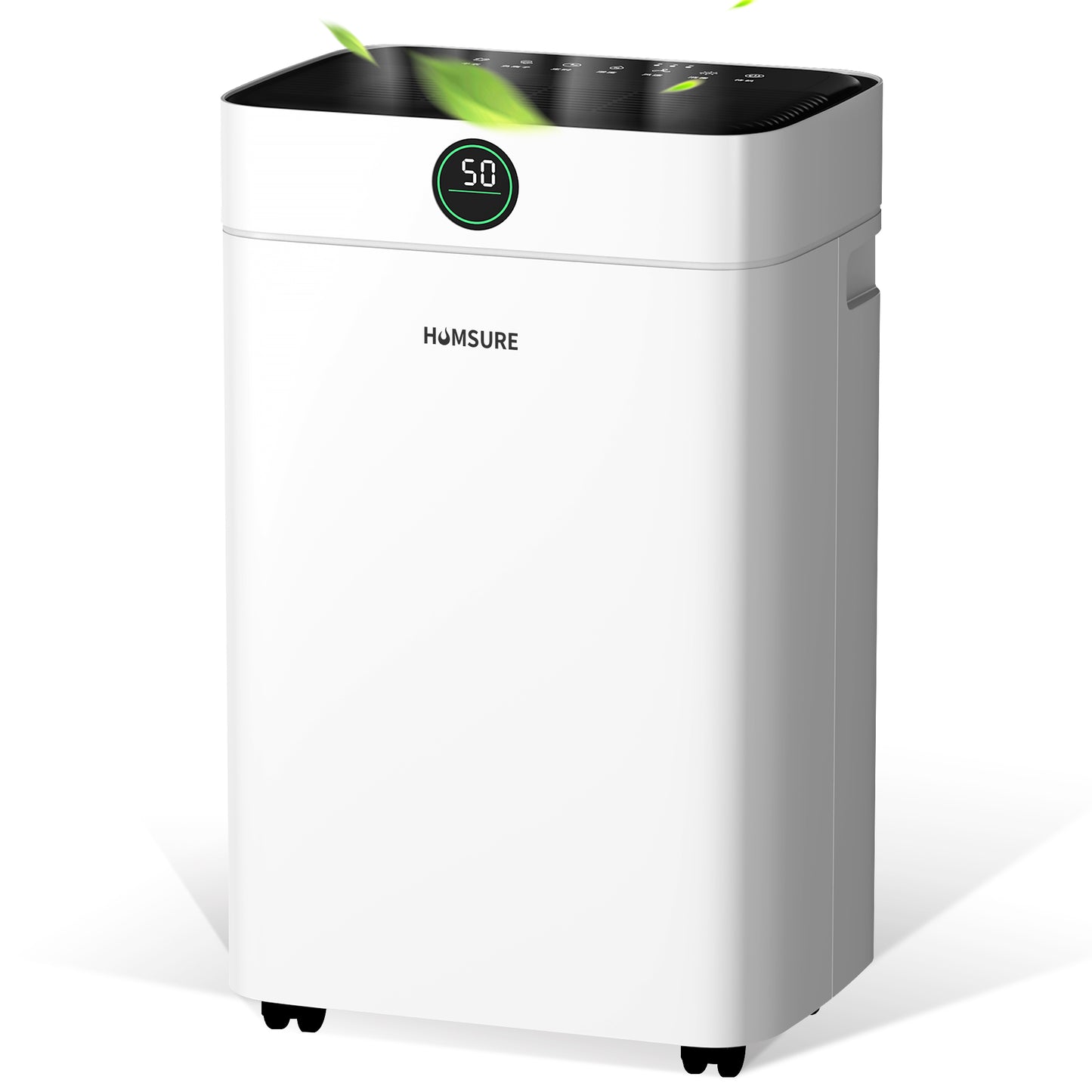 HUMSURE Dehumidifier 12Pint(DOE) 50 Pint Max for 3000 Sq ft Room, for Basements with Drain Hose, Dehumidifier for Large Home Bathroom and Bedroom (95℉, 95% RH）