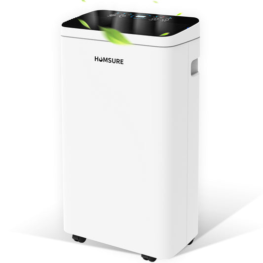 Humsure Dehumidifier 30 Pint (DOE Rating 8 Pints/Day) 1500 sq ft, Dehumidifiers For Home,With Drainage Hose In Basement Bathroom And Bedroom, Intelligent Humidity Control With 24 Hour Drying Timer