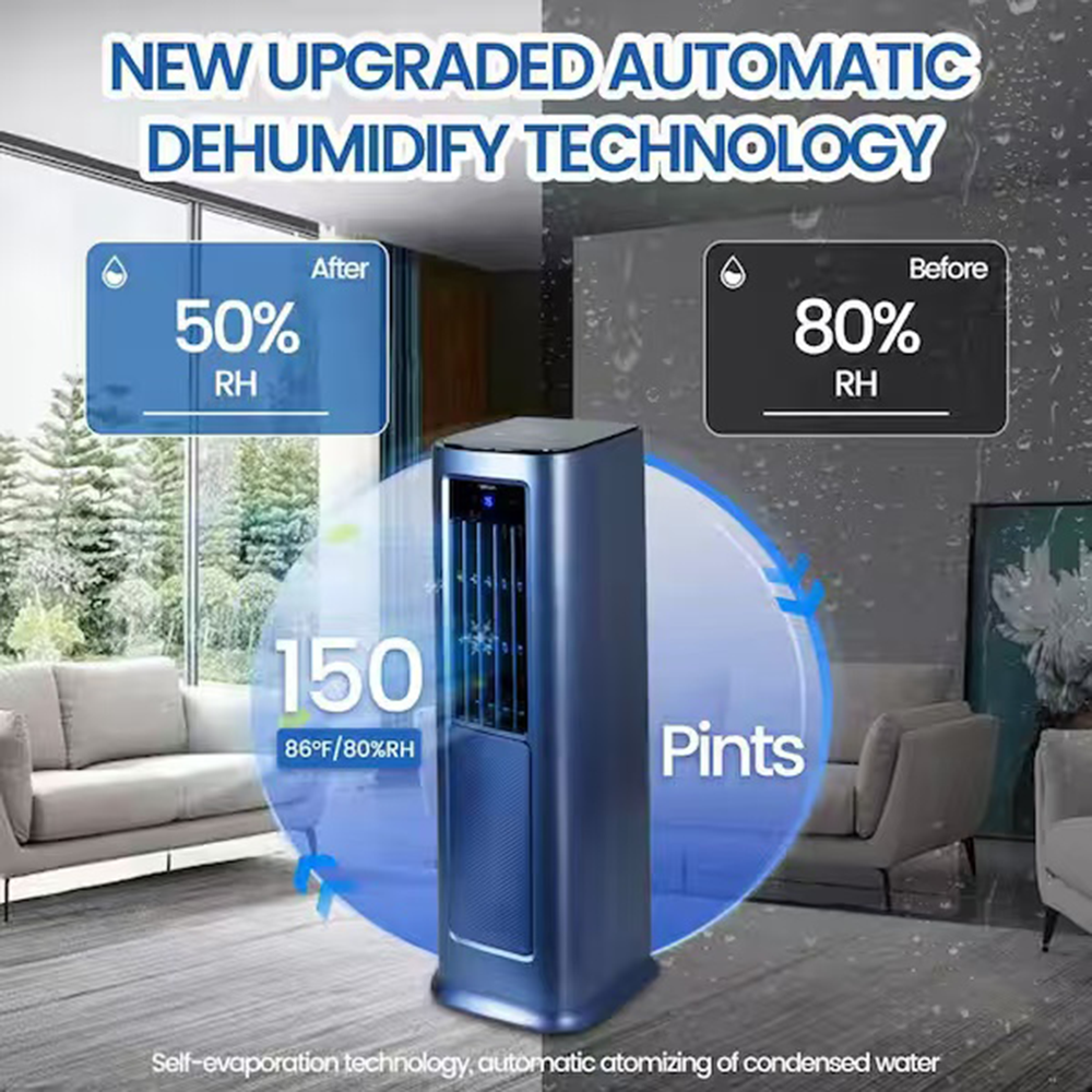 Portable Air Conditioners 9200 BTU (14000BTU ASHRAE) Portable Air Conditioner Cools 900 Sq. Ft. With Dehumidifier, Heater And Remote