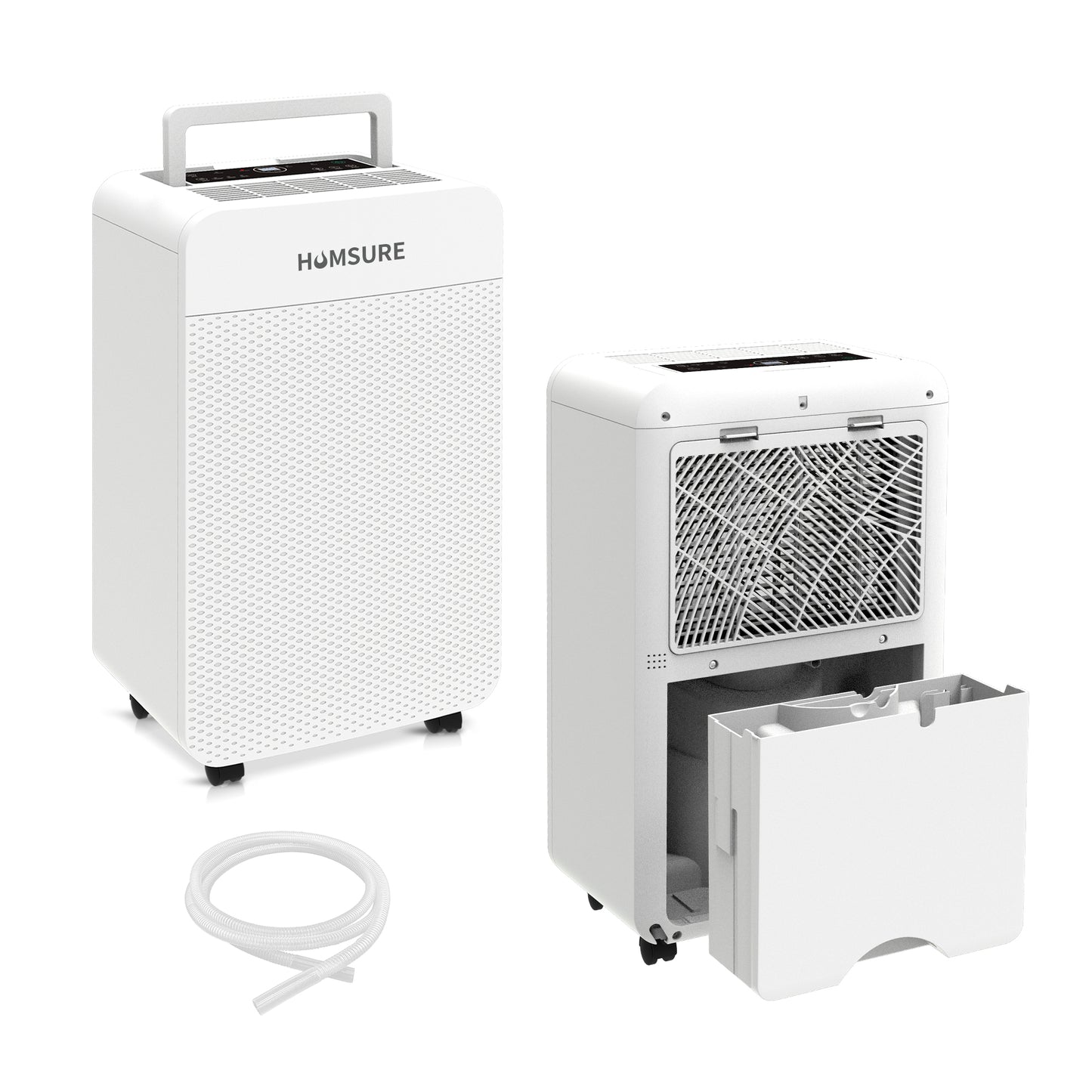 HUMSURE 4500 Sq. Ft 70 Pints(DOE Rating 19Pints/Day) Dehumidifier for Basement and Home, Bathroom, Bedroom, Equipped With Drainage Hose, Automatic Defrosting, 24-Hour Timer Function