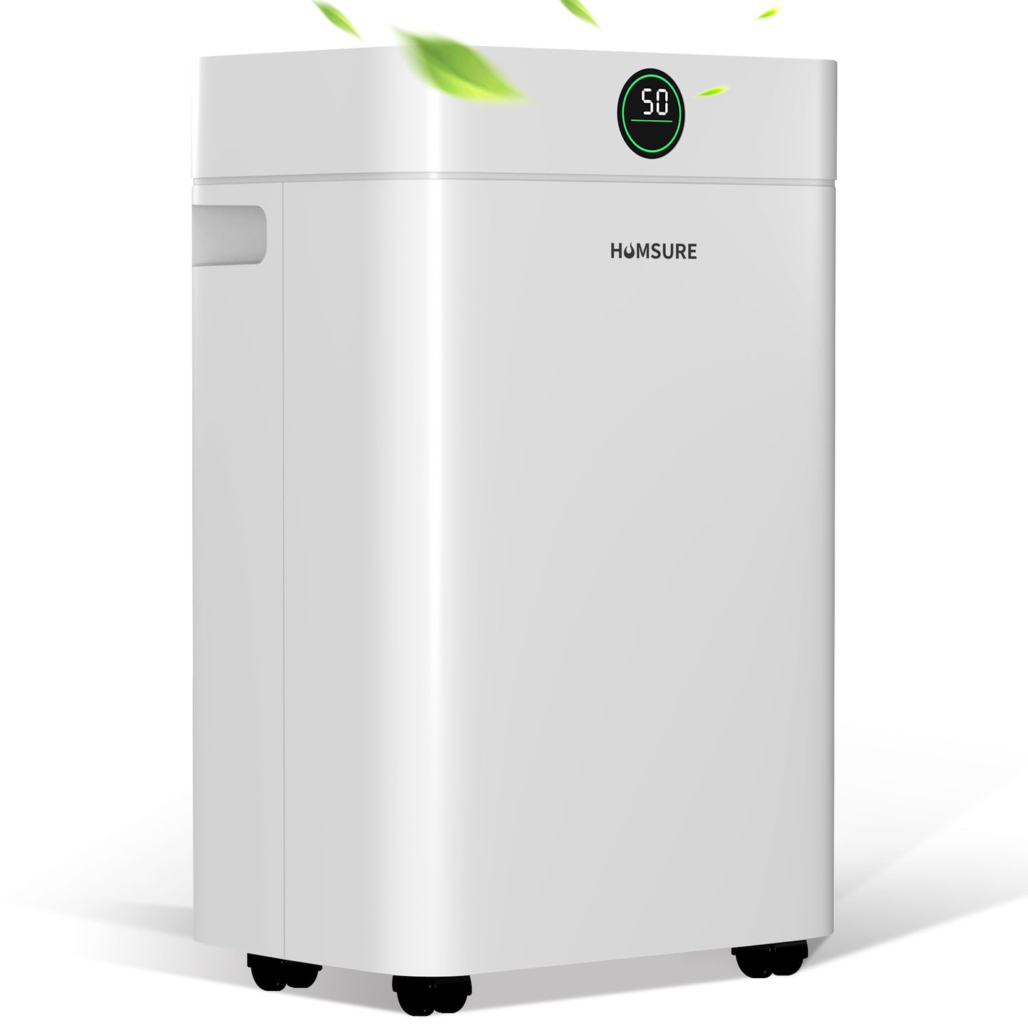 HUMSURE Dehumidifier 12Pint(DOE) 50 Pint Max for 3000 Sq ft Room, for Basements with Drain Hose, Dehumidifier for Large Home Bathroom and Bedroom (95℉, 95% RH）