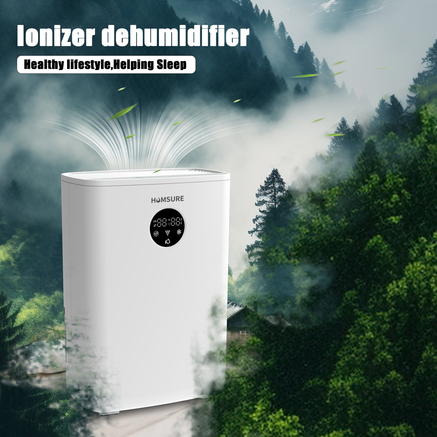 Humsure Electronic Dehumidifiers Are Suitable For Small Bedrooms, Closets, Bathrooms, And More. One Click Switch For Intelligent Dehumidification.